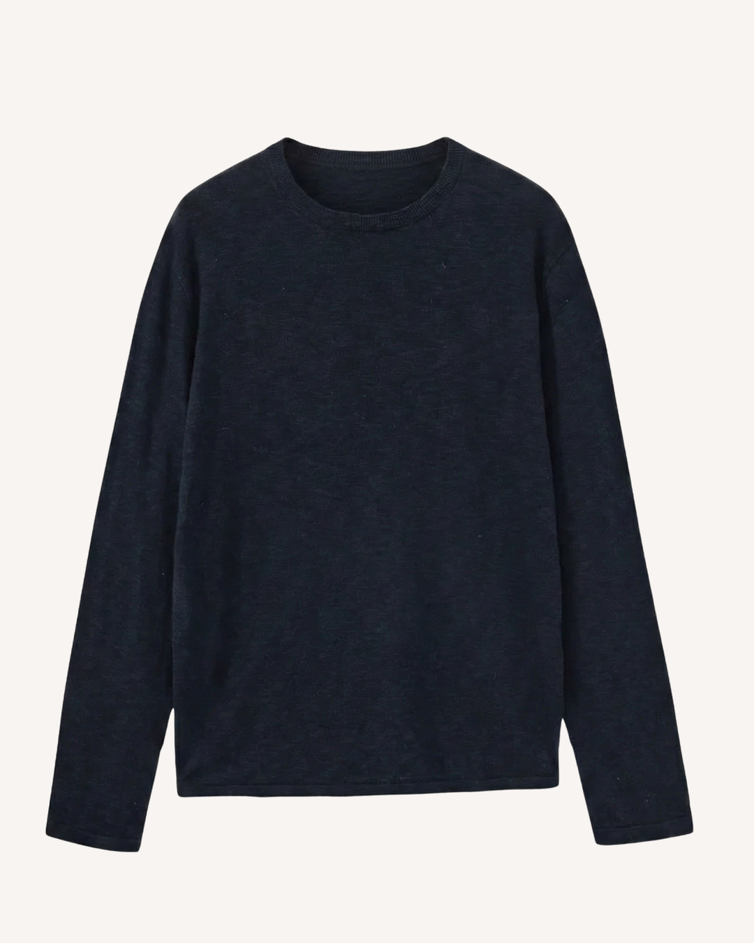 Herrenpullover mit Rundhalsausschnitt, feiner Strick und langen Ärmeln – Ciro