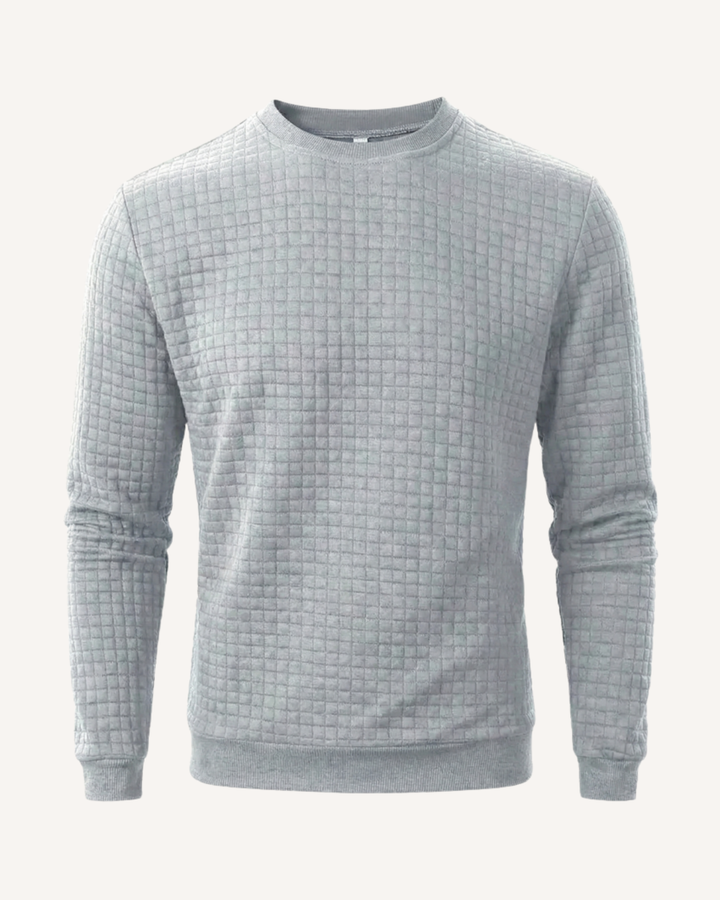 Herrenpullover mit Rundhalsausschnitt, Gofré-Strick und langen Ärmeln – Loris