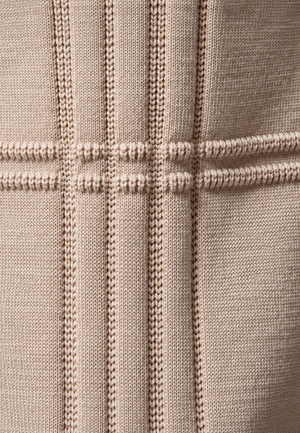 Herrenpullover mit Rundhalsausschnitt, strukturiertem Strickmuster und reliefartigen Linien – Silas
