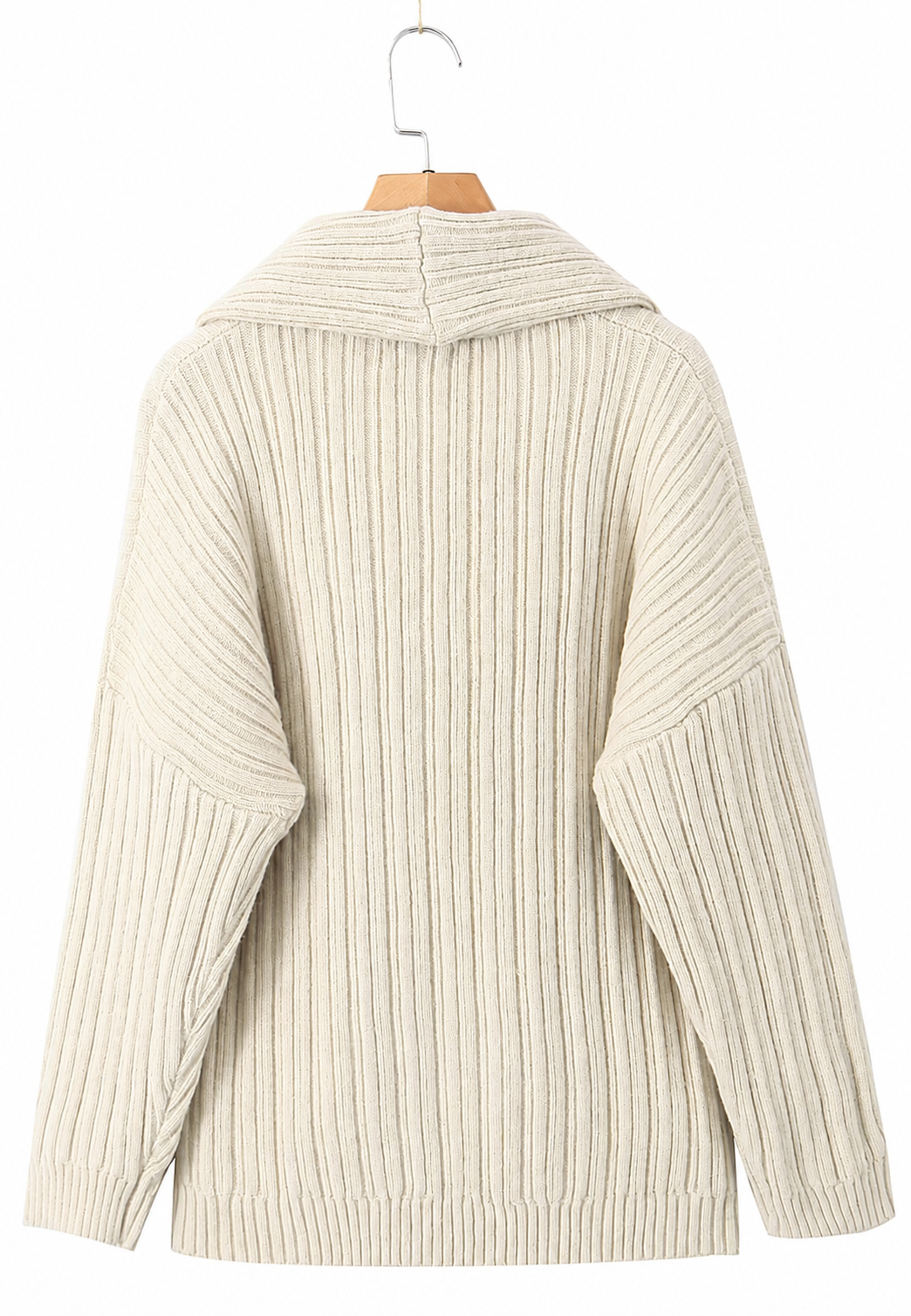 Damenpullover mit asymmetrischem Ausschnitt und freiliegender Schulter – Séverine
