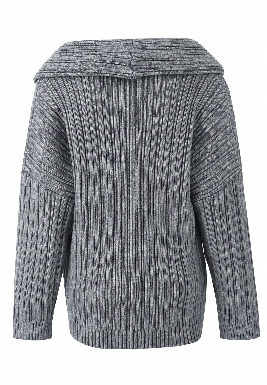 Damenpullover mit asymmetrischem Ausschnitt und freiliegender Schulter – Séverine