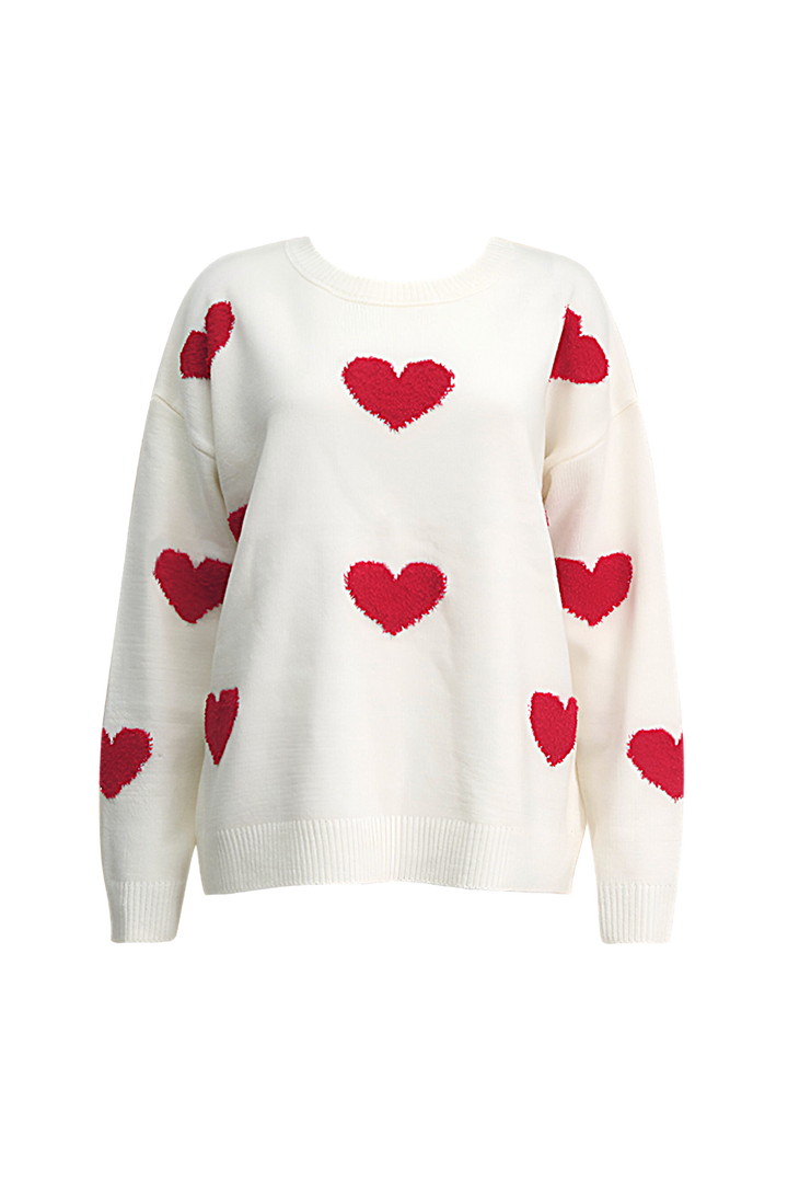 Oversize-Strickpullover mit Herzchen – Barissa