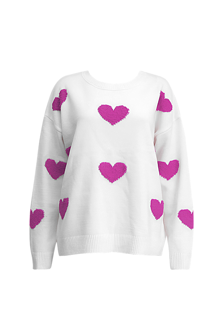 Oversize-Strickpullover mit Herzchen – Barissa