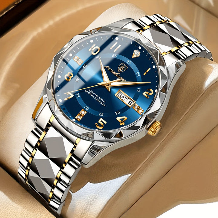 Klassische Analoguhr mit elegantem Metallarmband