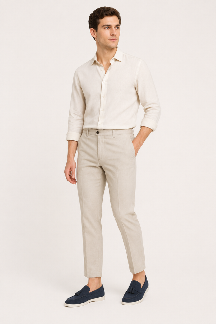 Lässiger Herren-Mokassin mit Quasten und kontrastfarbener Sohle – Jannik