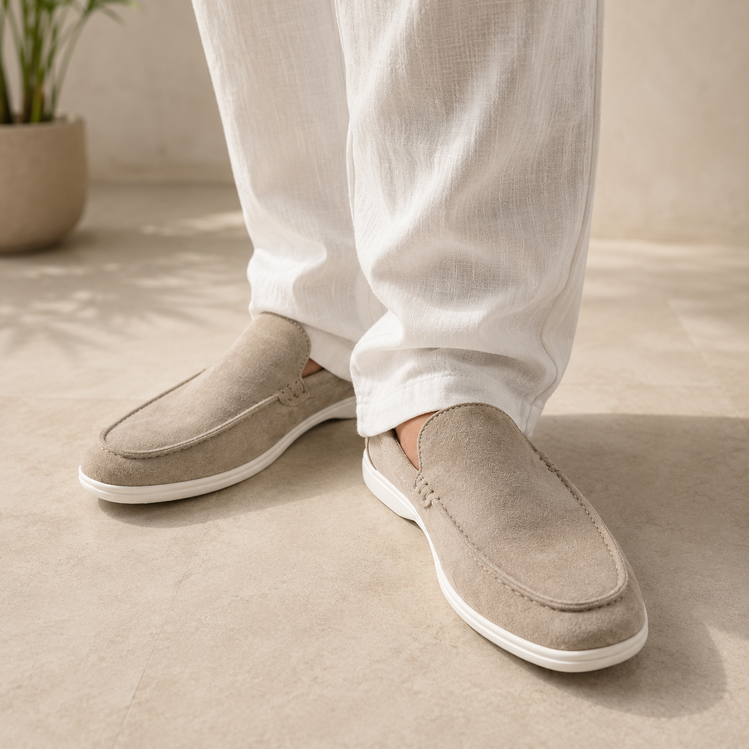 Einfarbige Herren-Mokassins im Herbst-Look – Gerald