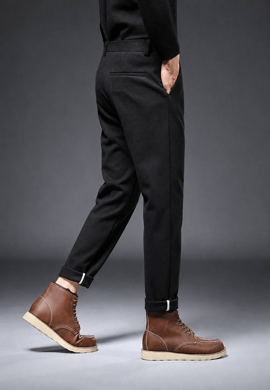 Freizeithose mit geradem Schnitt und Bundfalten – Viktor