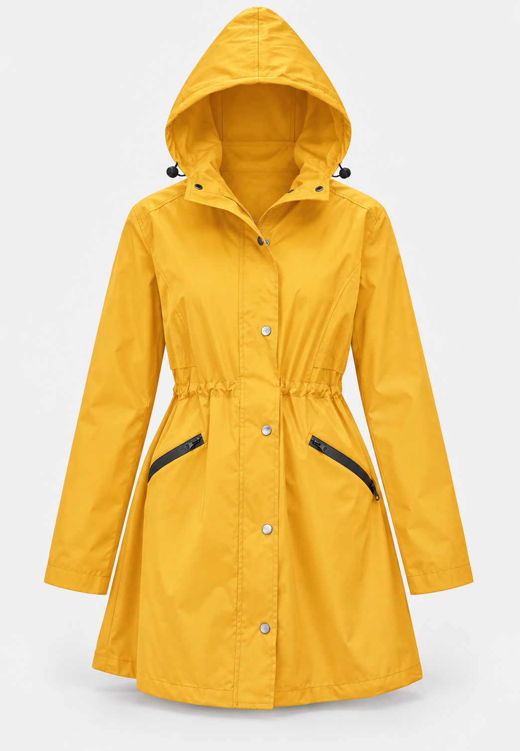 Wasserdichter Damenparka mit Kapuze und verstellbarem Bund – Vérane