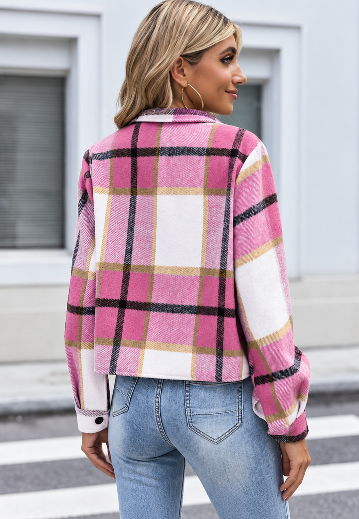 Karierte Jacke mit Taschen – Nadorine