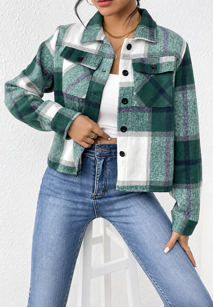 Karierte Jacke mit Taschen – Nadorine