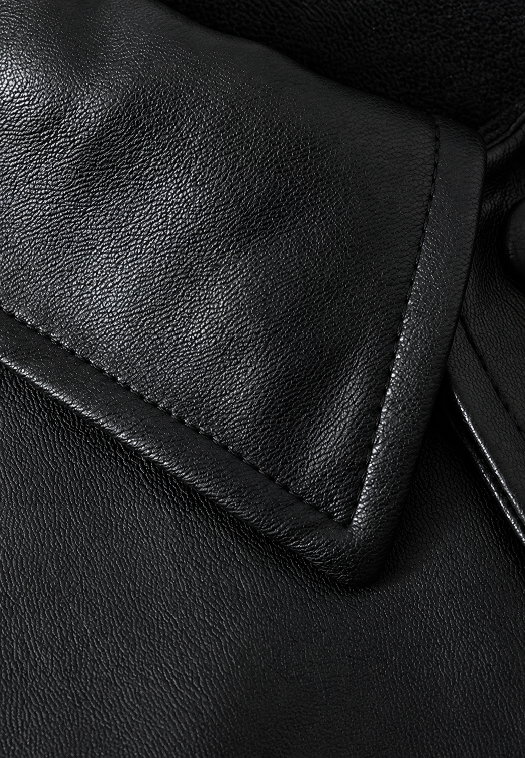 Oversize-Jacke in Lederoptik mit Taschen – Thaïs