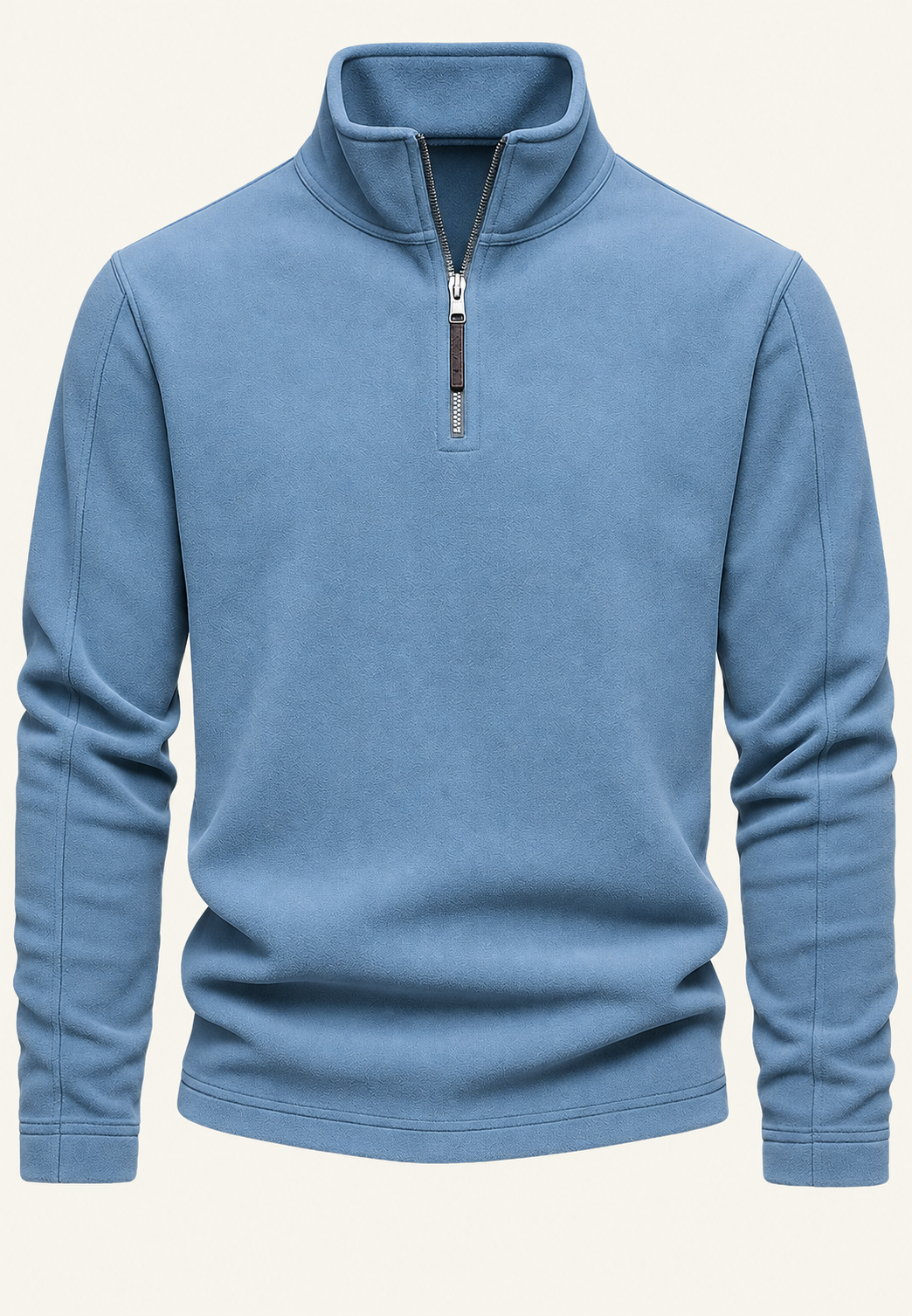 Herren-Sweatshirt mit Stehkragen und halbem Reißverschluss – Calder