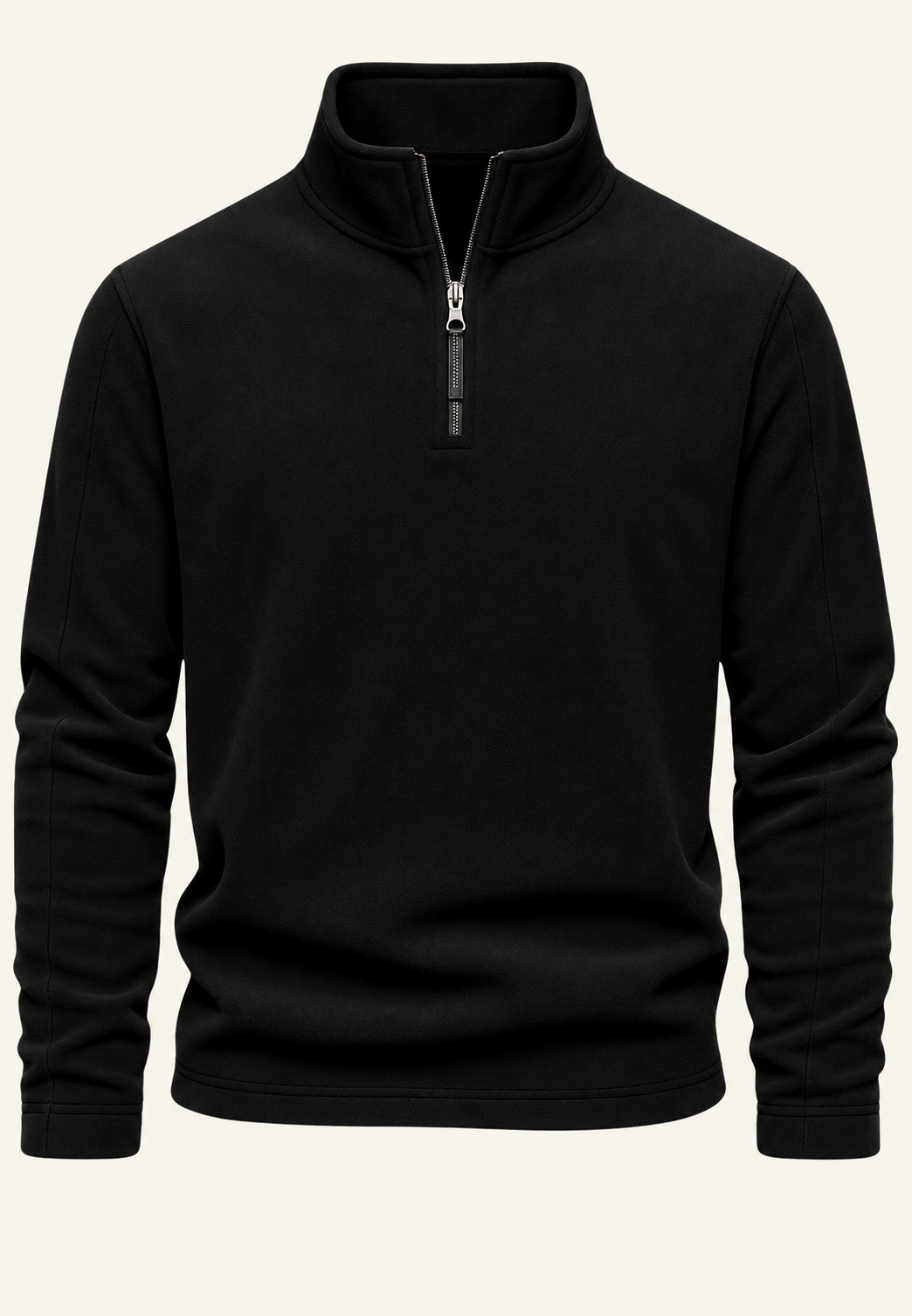 Herren-Sweatshirt mit Stehkragen und halbem Reißverschluss – Calder