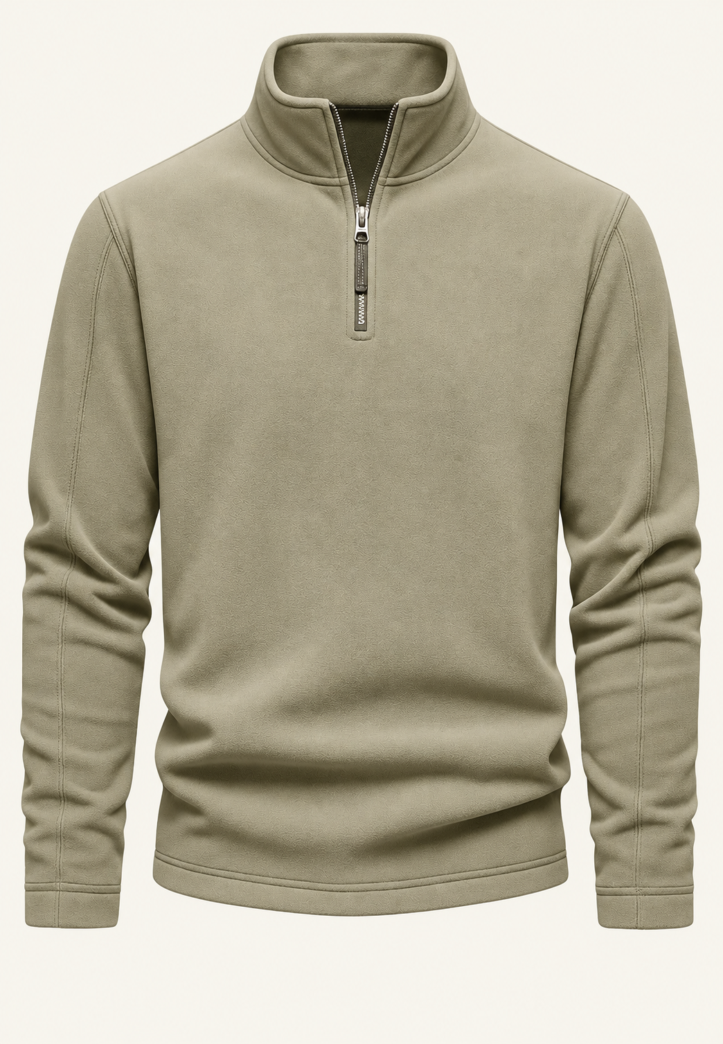 Herren-Sweatshirt mit Stehkragen und halbem Reißverschluss – Calder