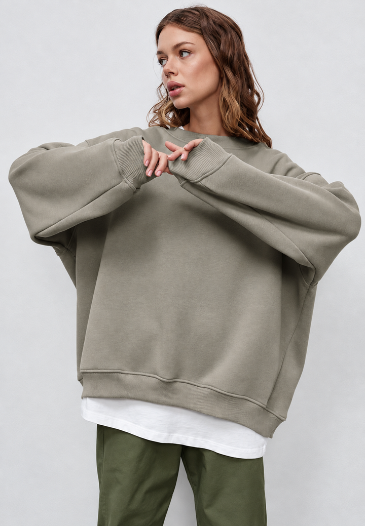 Damen Oversize-Sweatshirt mit Rundhalsausschnitt und abfallenden Schultern - Dagny