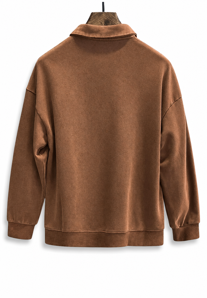 Langärmliges Polohemd mit Washed-Effekt – Dante