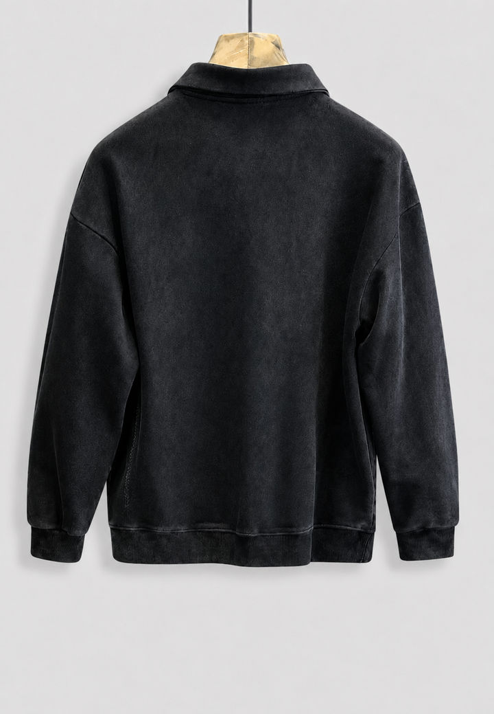 Langärmliges Polohemd mit Washed-Effekt – Dante