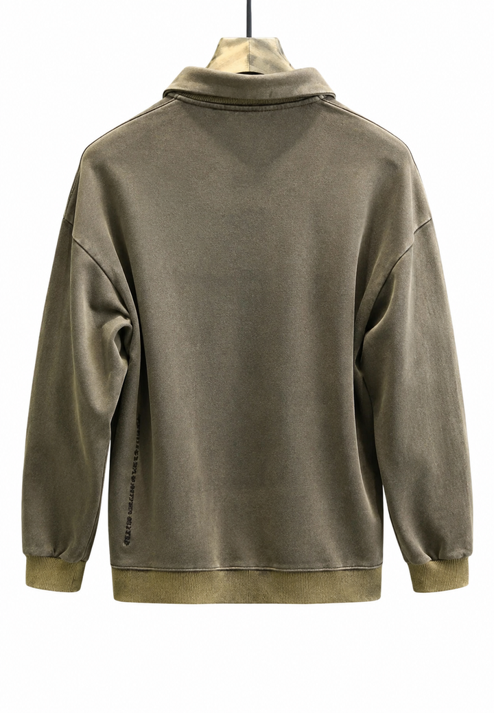 Langärmliges Polohemd mit Washed-Effekt – Dante
