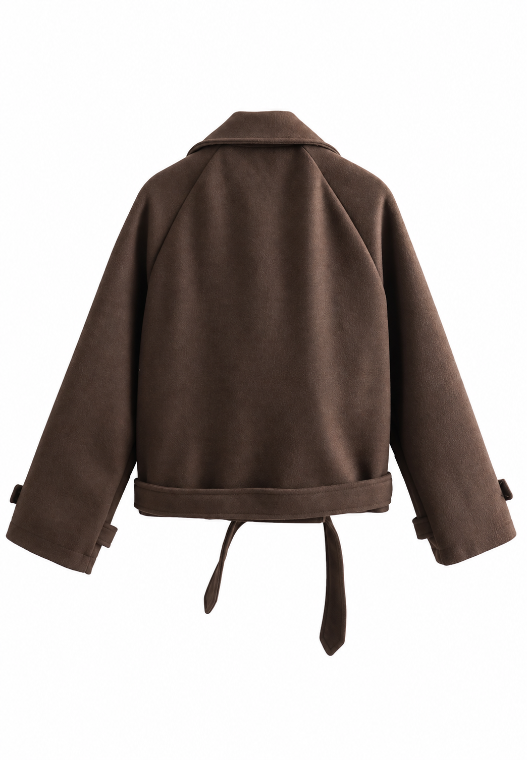 Kurzer Damen-Trenchcoat mit Gürtel und doppelter Knopfleiste – Élise