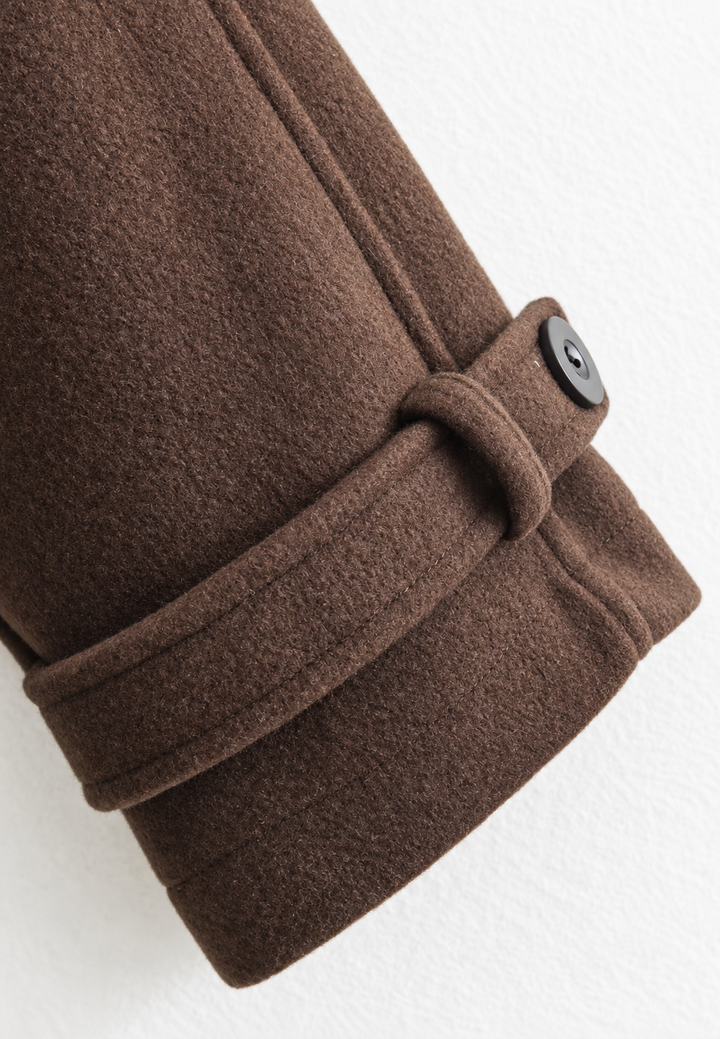 Kurzer Damen-Trenchcoat mit Gürtel und doppelter Knopfleiste – Élise