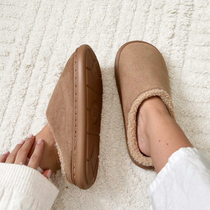 Damen-Stoffpantoffeln mit flauschigem Futter - Yrsa