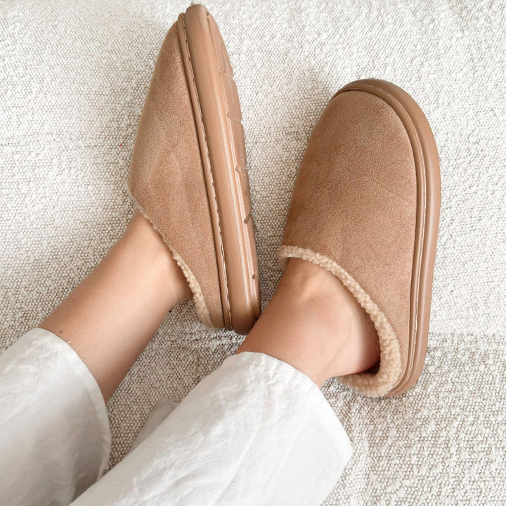Damen-Stoffpantoffeln mit flauschigem Futter - Yrsa