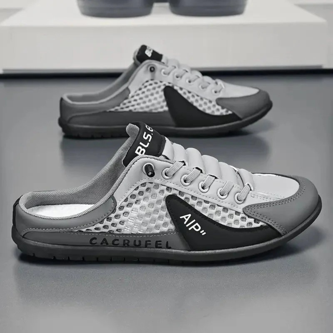 Herren-Sneaker mit perforierten Einsätzen und Schnürung – Elias