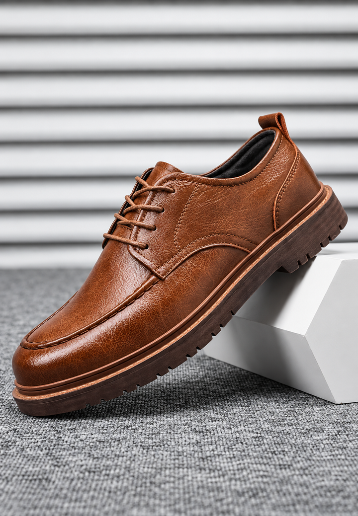 Herren Derby-Schuhe casual mit Schnürung und Profilsohle - Halden